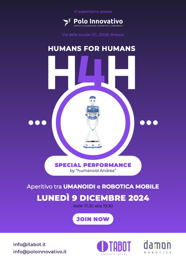 Locandina Evento ItaBot Humans 4 Humans - Polo Innovativo