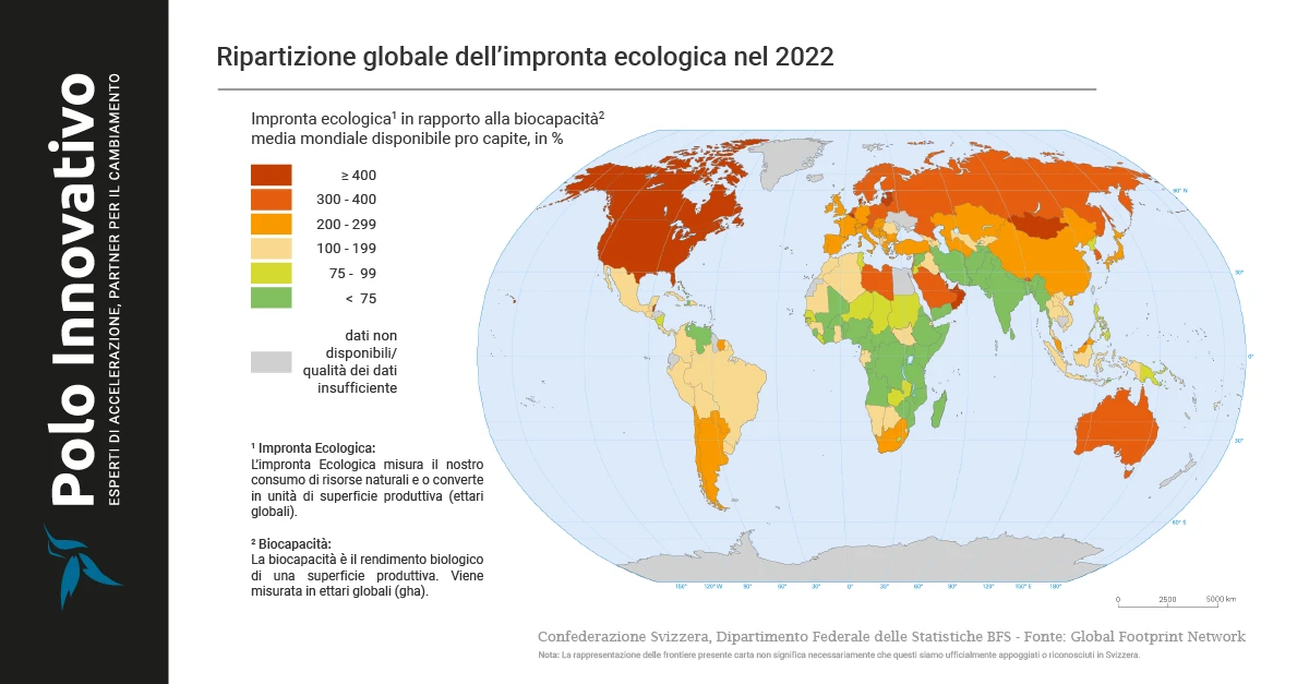 Impronta Ecologica: ripartizione globale nel 2022 - Polo Innovativo