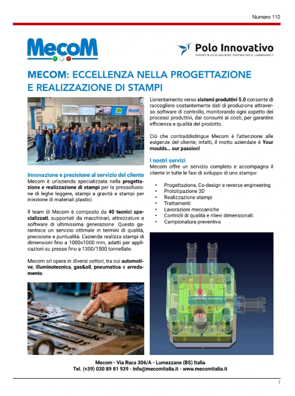 Meccanica e Fonderia: Mecom Eccellenza nella Progettazione e Realizzazione di Stampi
