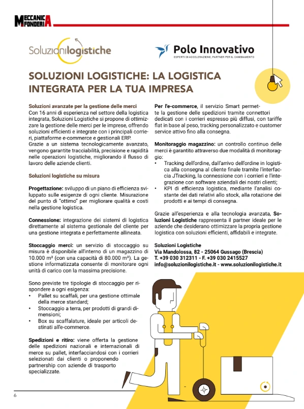 Meccanica e Fonderia: Soluzioni Logistiche, la logistica integrata per la tua impresa