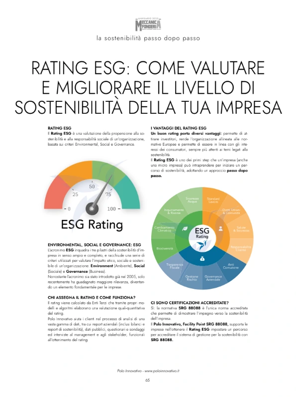 Meccanica e Fonderia: Rating ESG come valutare e migliorare il livello di sostenibilità della tua impresa